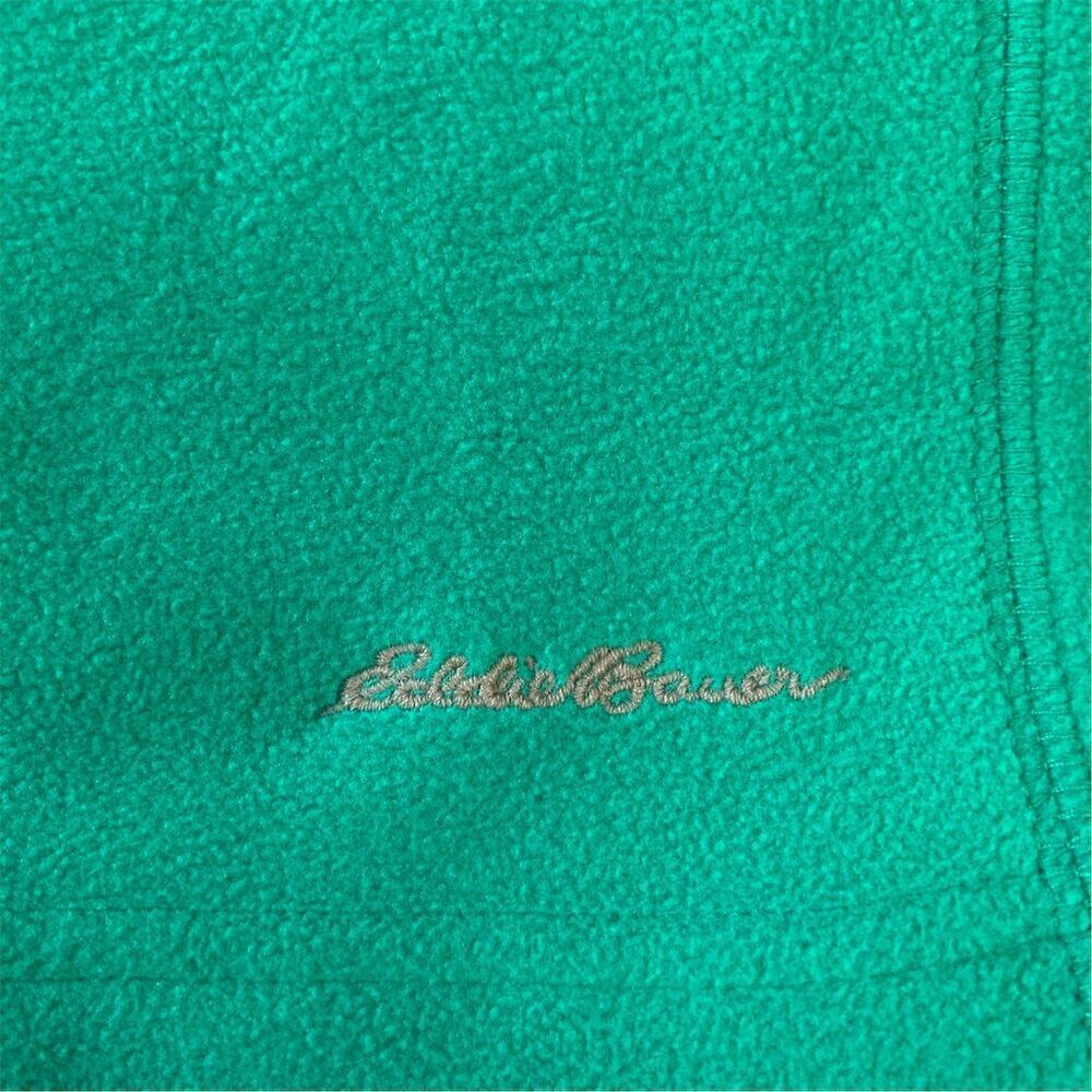Eddie Bauer Women's 2XL Green 1/4 Zip Fleece Pullover - Picture 4 of 6
